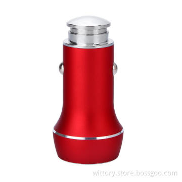 Aluminum alloy series red Car Charger
